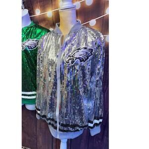 Eagles Silver Sequin Jacket with Zipper - FRUSTRATION SALE!1